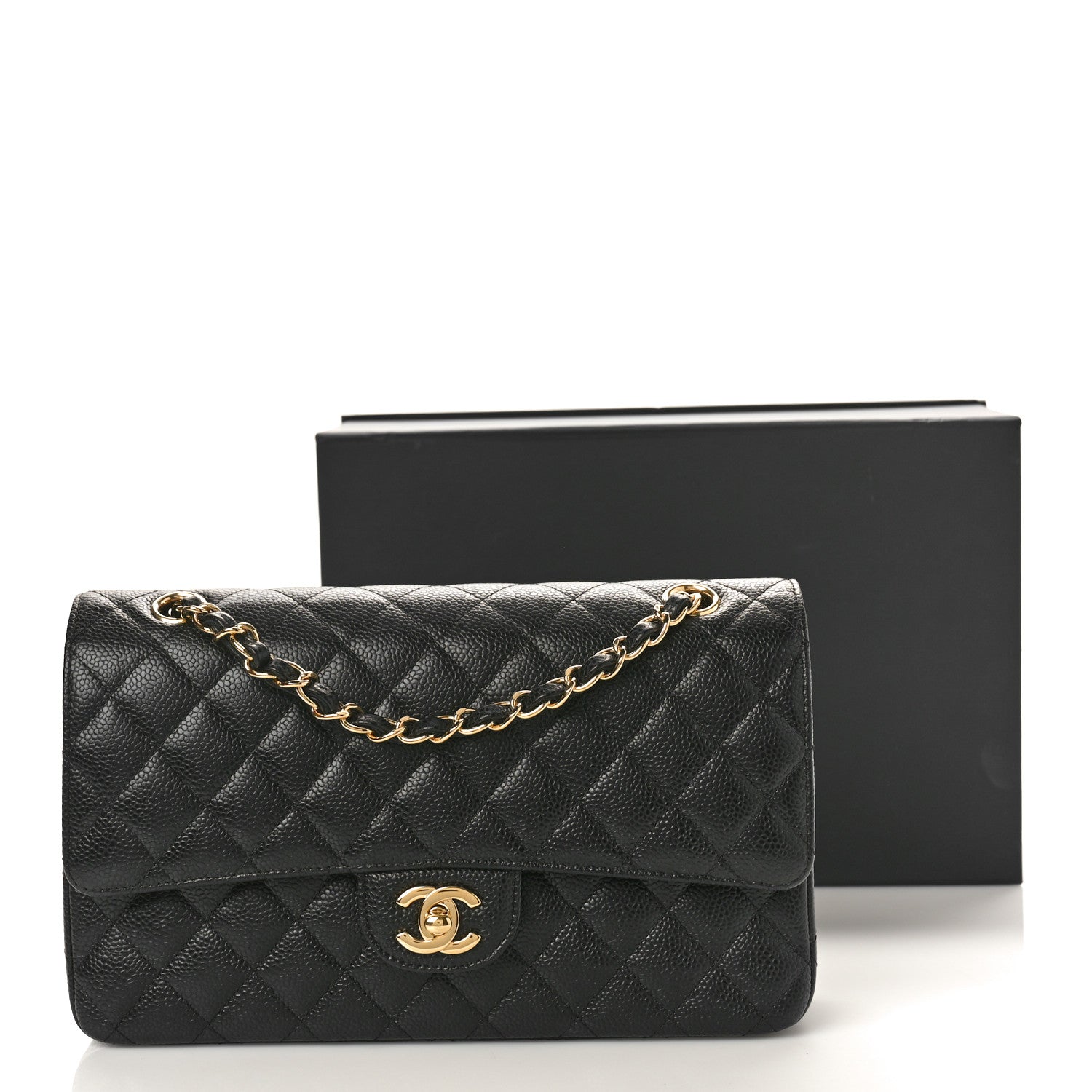 Chanel Caviar Quilted Medium Double Flap Black 11 of 11