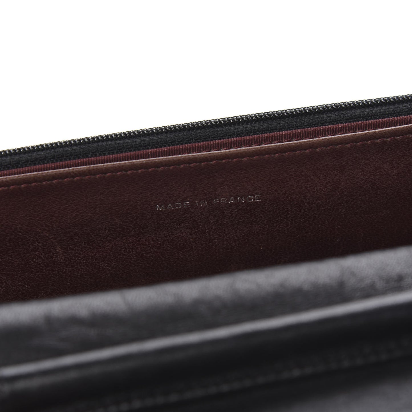 Lambskin Quilted Wallet On Chain WOC Black