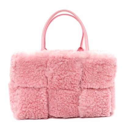 Bottega Veneta Shearling Small Intrecciato Arco Tote Popsicle 1 of 10