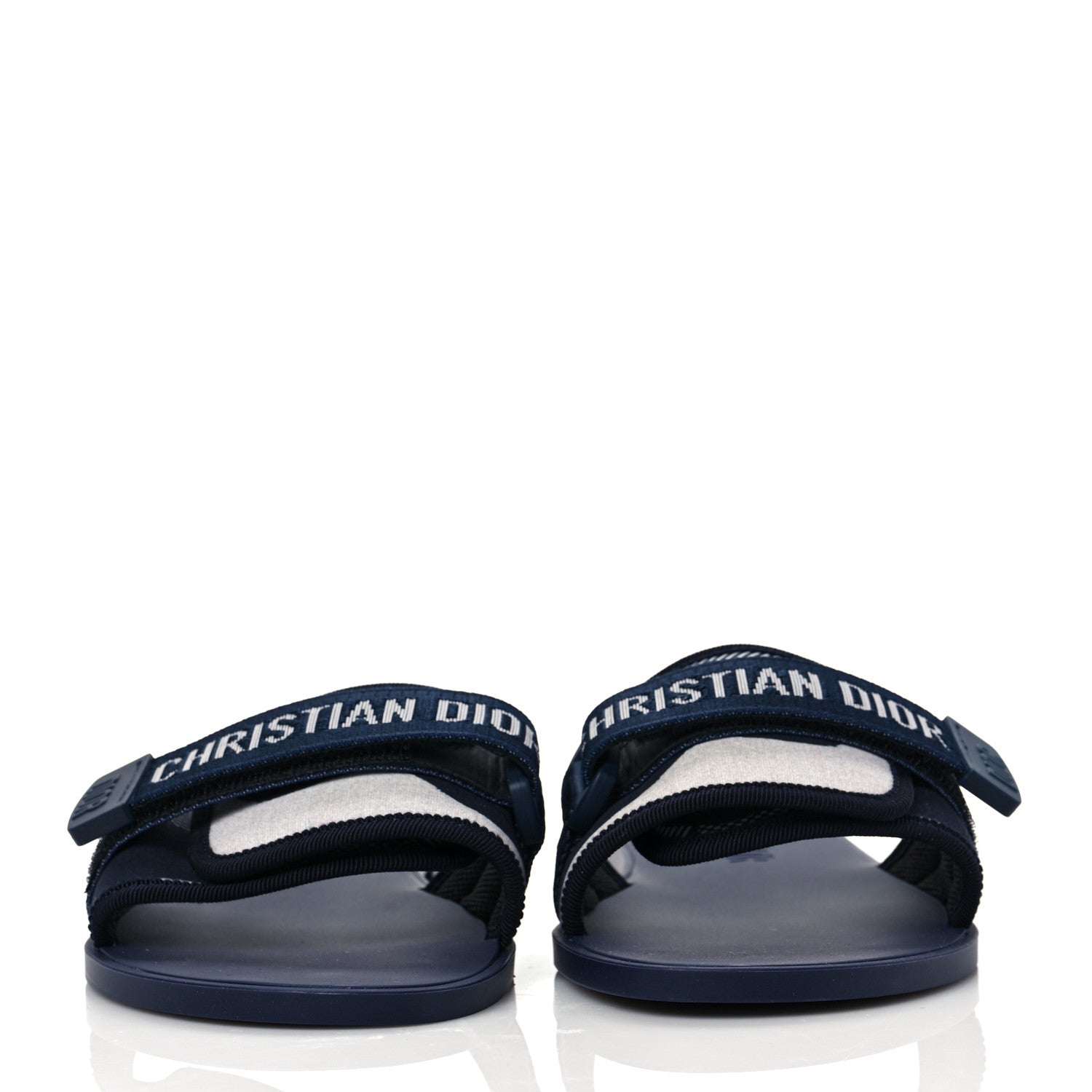 Christian Dior Technical Stretch Fabric Camouflage Dio(r)evolution Slide Sandals 39 Deep Blue 2 of 8
