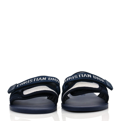 Christian Dior Technical Stretch Fabric Camouflage Dio(r)evolution Slide Sandals 39 Deep Blue 2 of 8