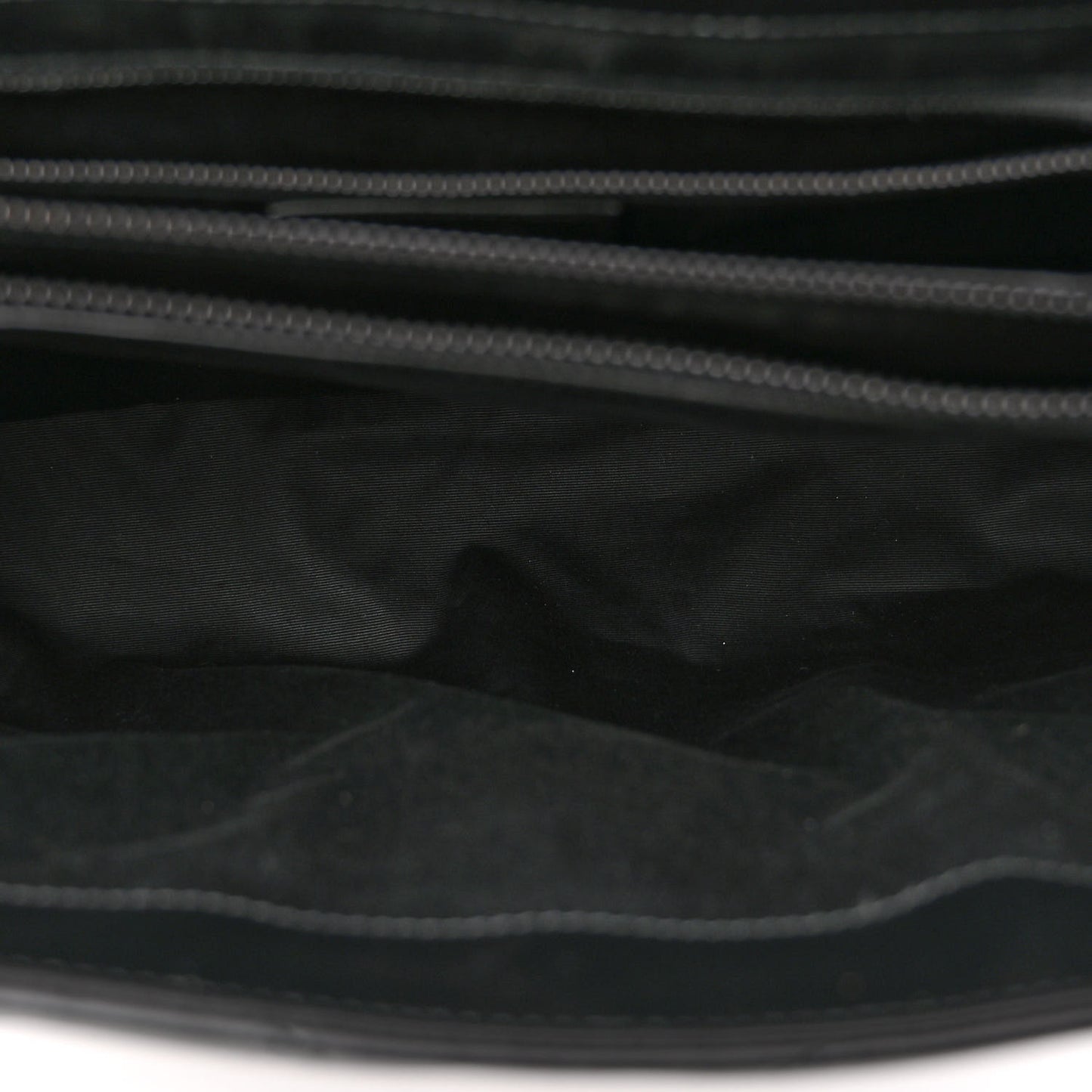 Calfskin Y Quilted Monogram Monochrome Large Loulou Chain Satchel Black