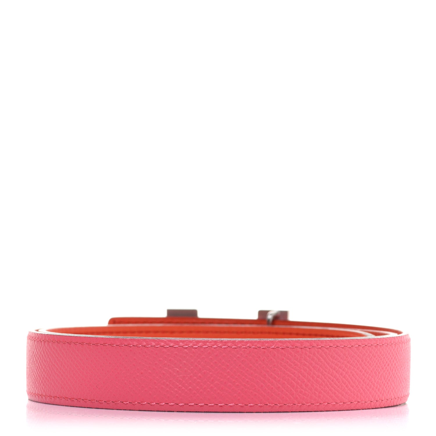 Hermes Swift Epsom 32mm Constance H Belt 80 Orange Poppy Rose Azalee 2 of 8