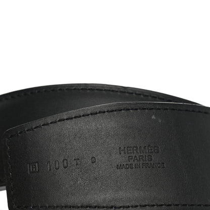 Hermes Chamonix Epsom 38mm Constance H Belt 100 Black White 3 of 8