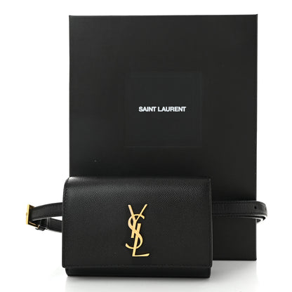 Saint Laurent Grain De Poudre Monogram Kate Belt Bag Black 10 of 10