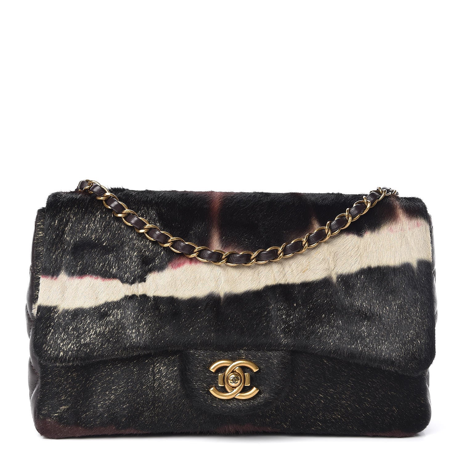 Chanel Pony Hair Lambskin Medium Paris Dallas Single Flap Gold 1 of 10