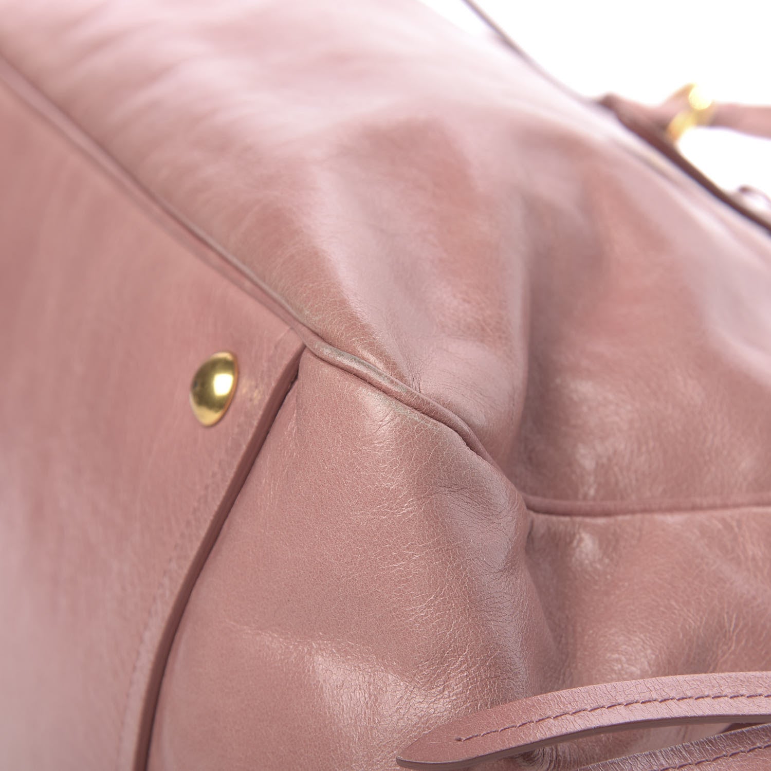 Miu Miu Vitello Shine Bow Tote Mughetto 9 of 12