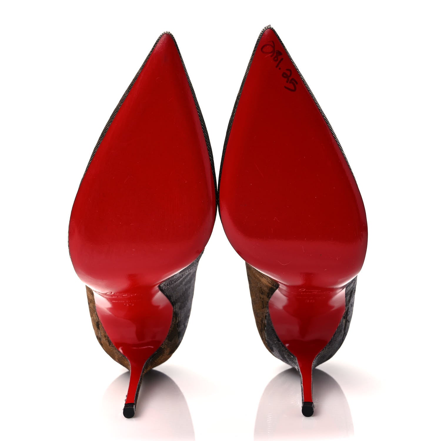 Christian Louboutin Lame Decollete 554 100 Pumps 39 Gold Silver 5 of 10