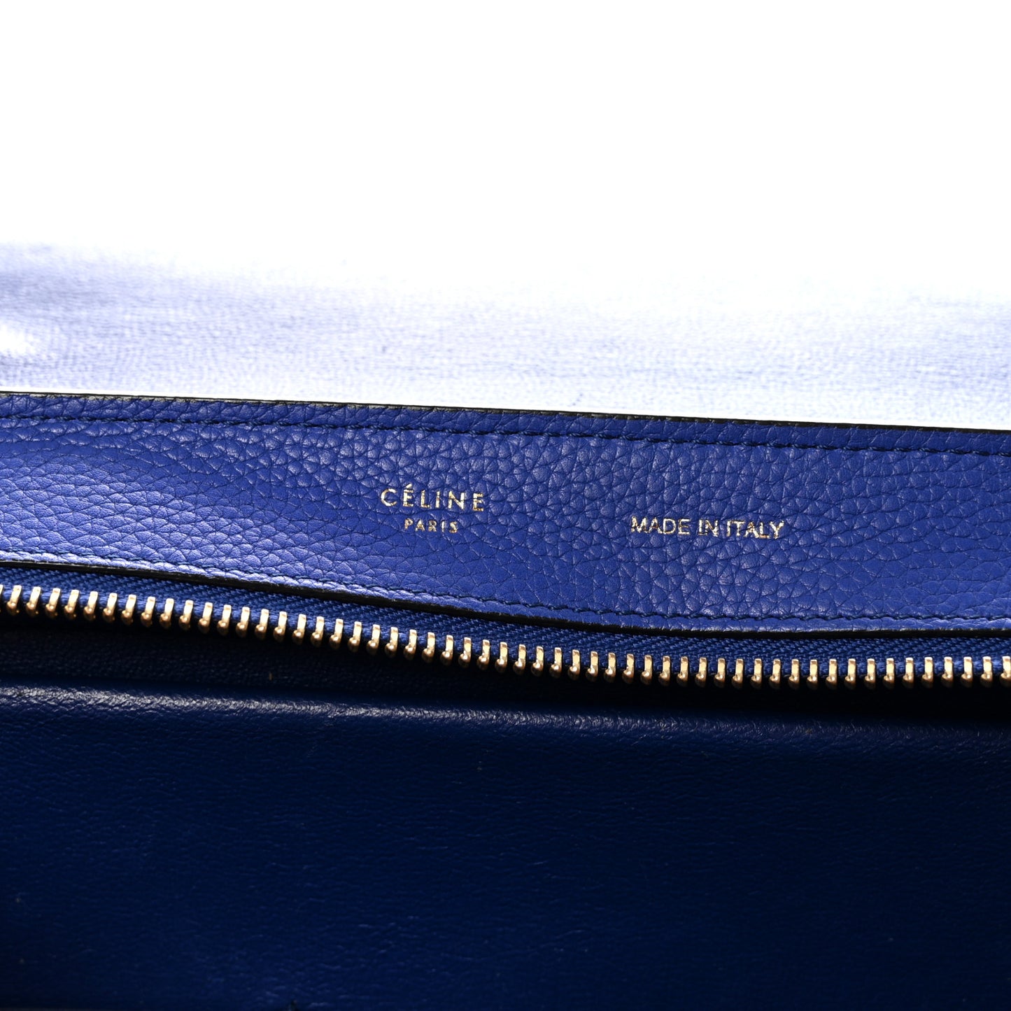 Drummed Calfskin Suede Medium Trapeze Indigo