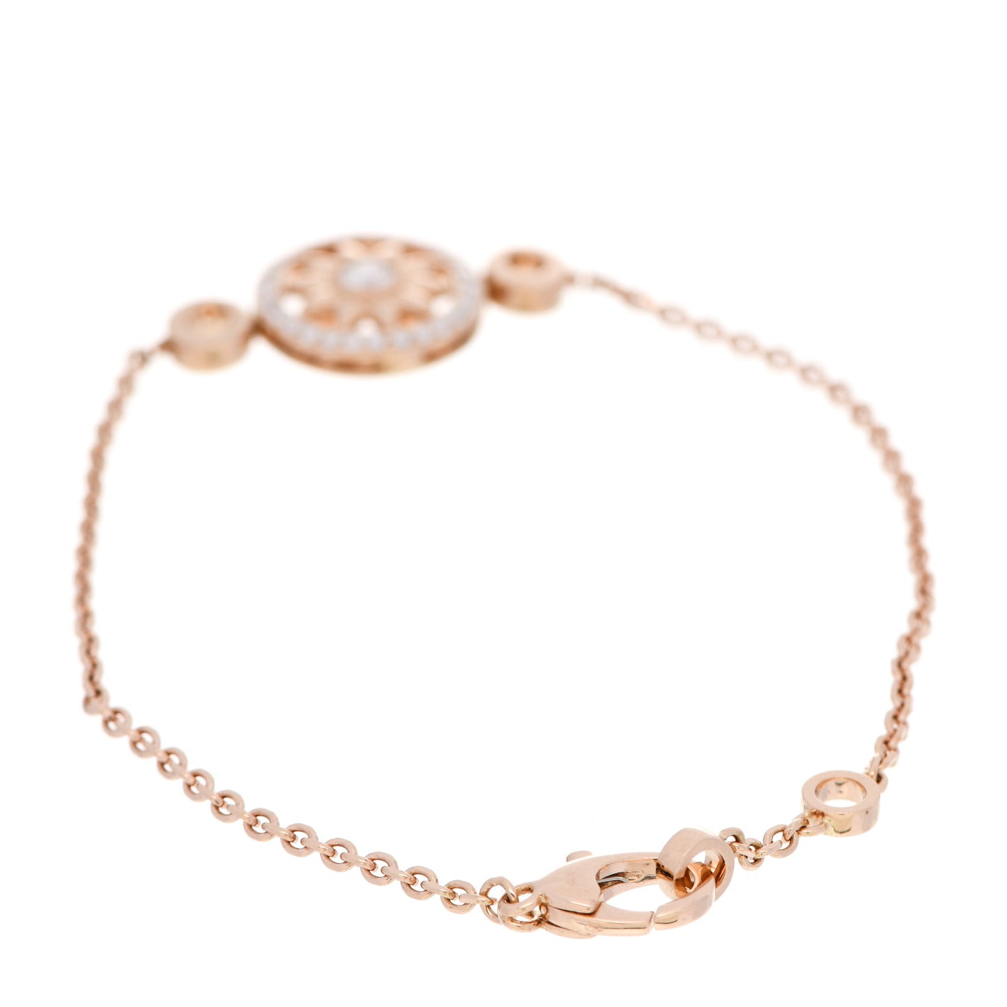 18K Rose Gold Diamond Gates Bracelet