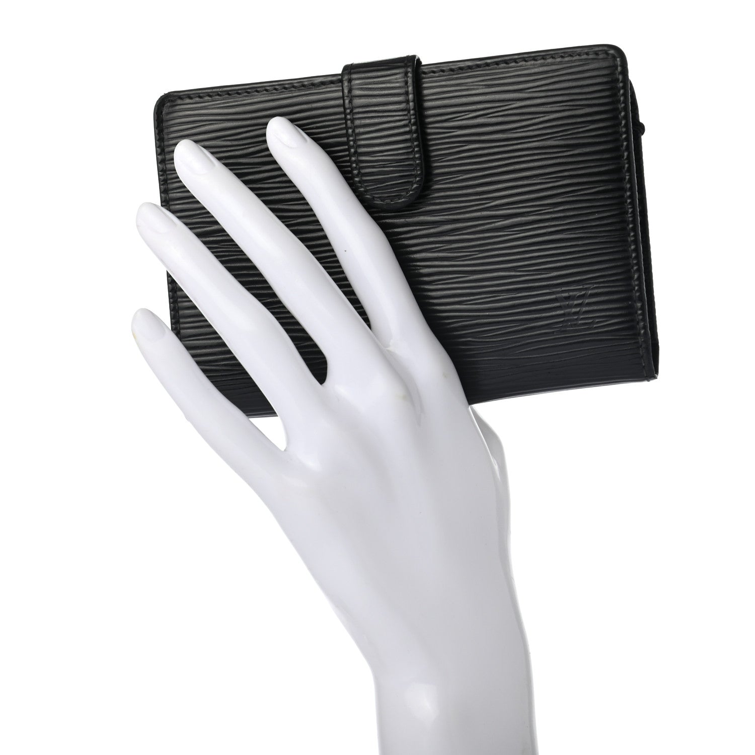 Louis Vuitton Epi French Purse Wallet Black 2 of 7