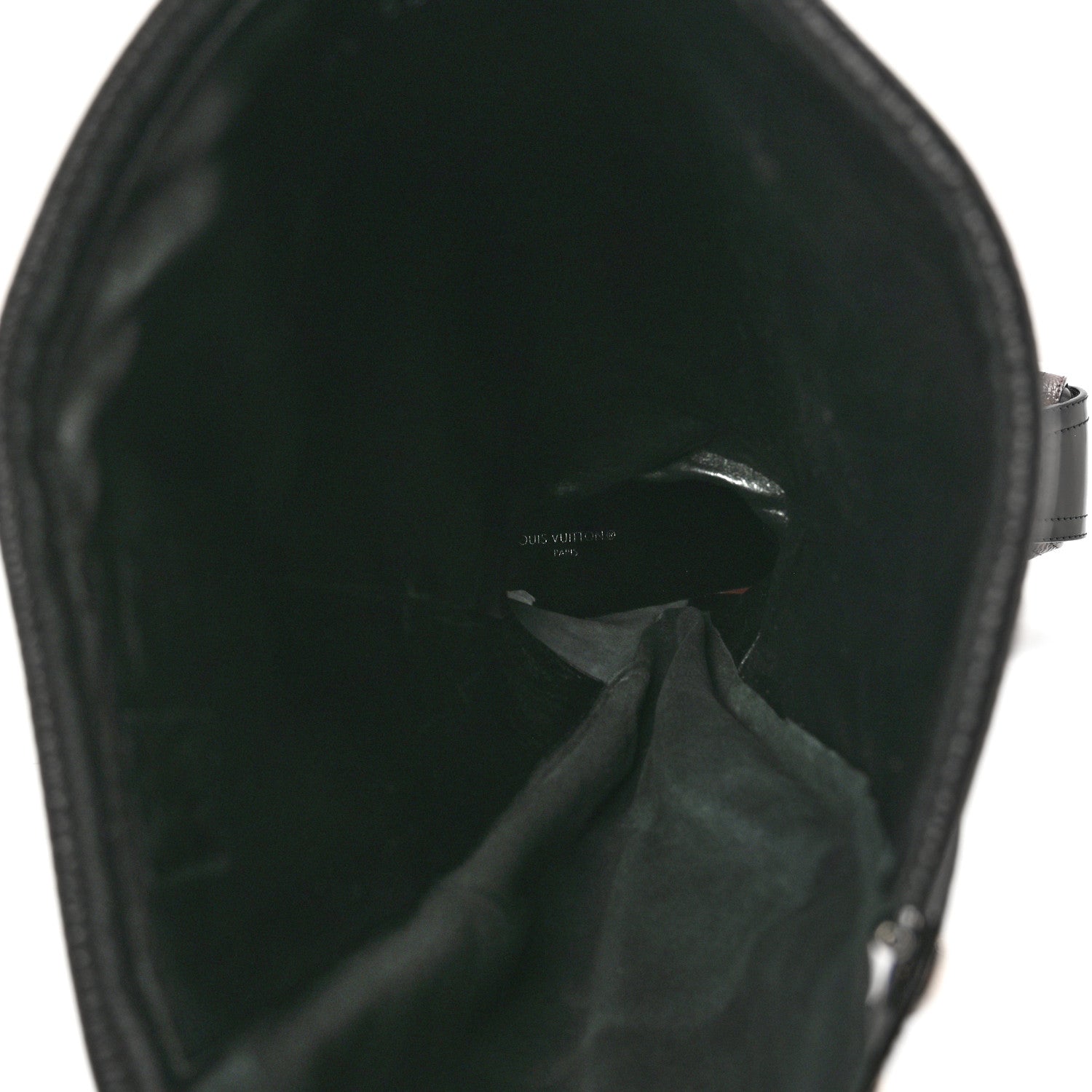 Louis Vuitton Calfskin Monogram Patti Wedge Tall Boots 36 Black 7 of 10