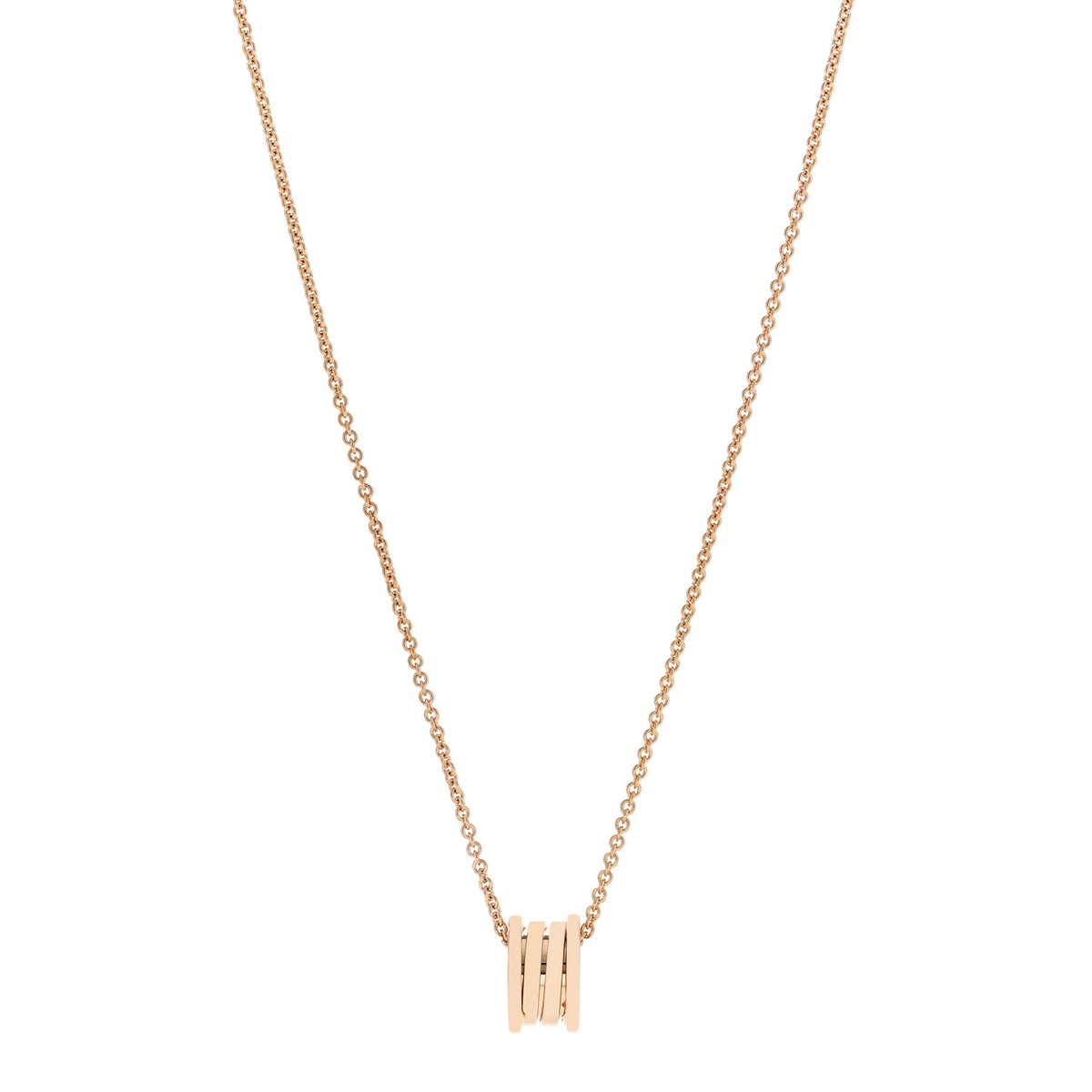Bulgari 18K Rose Gold B.Zero1 Pendant Necklace 1 of 5