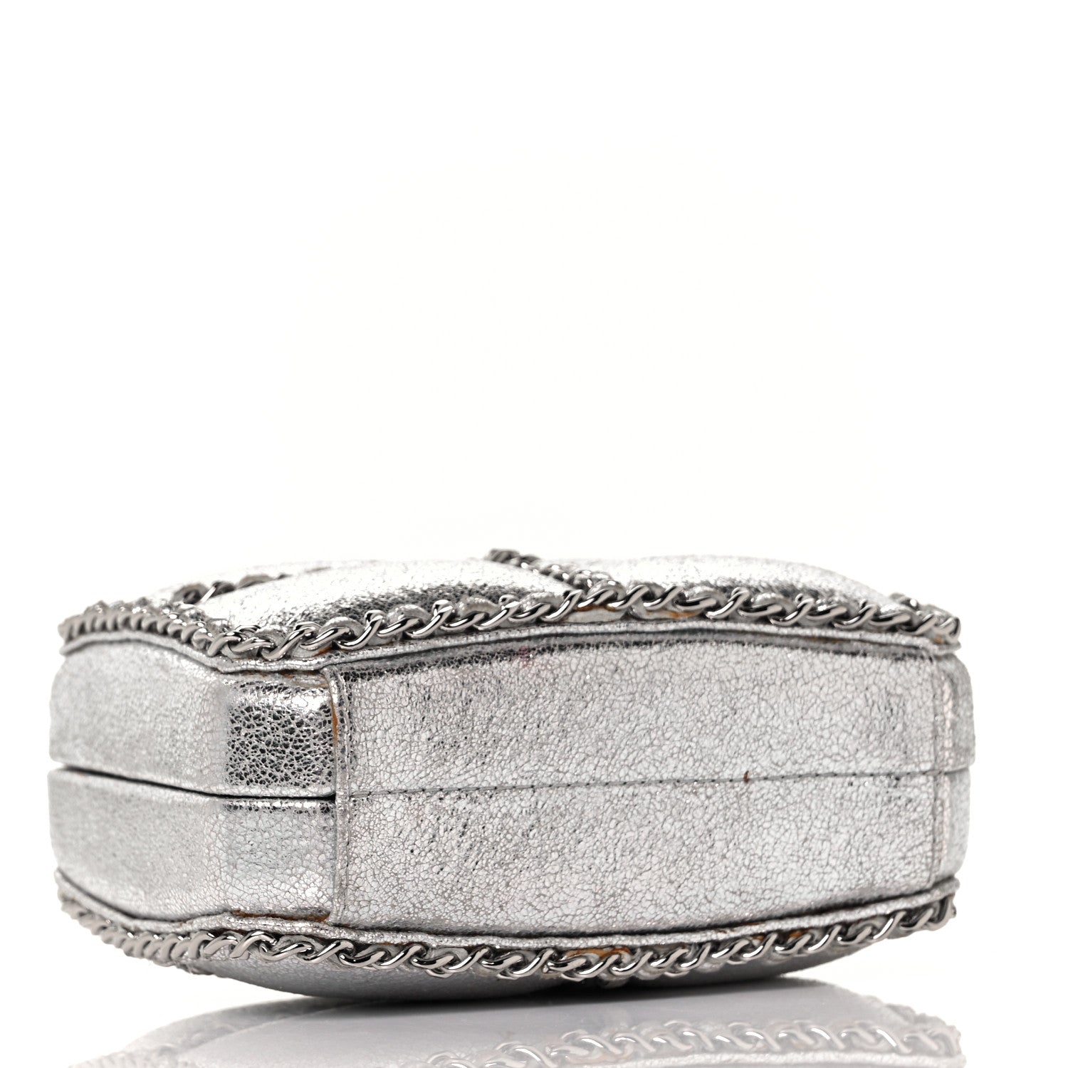 Chanel Metallic Lambskin Minaudiere Clutch Silver 3 of 10