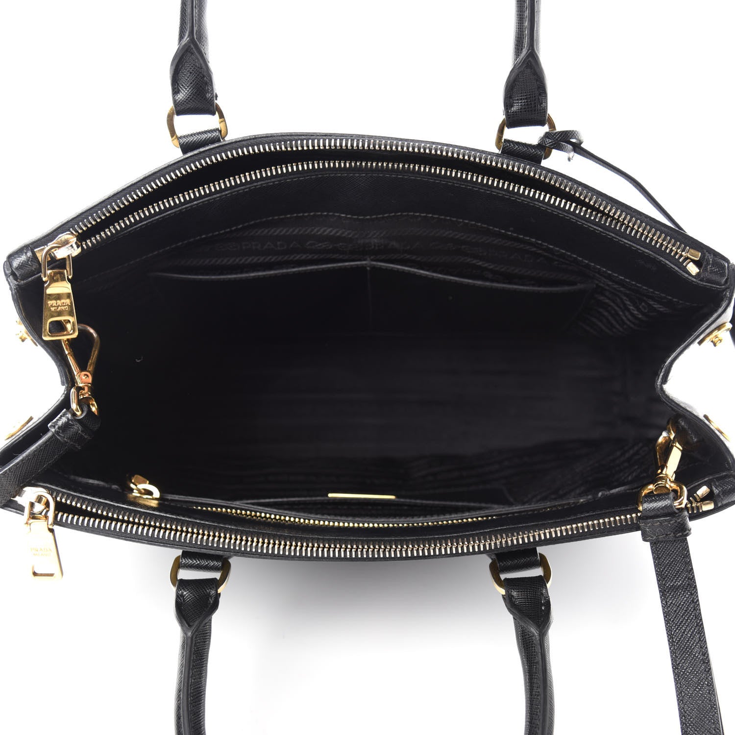Prada Saffiano Medium Galleria Double Zip Tote Black 5 of 11