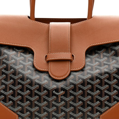 Goyard Goyardine Saigon Tote Black Gold 7 of 10
