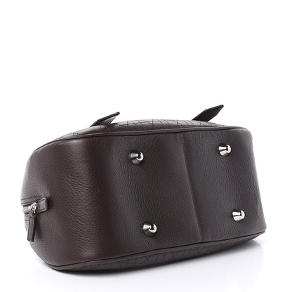 Christian Dior Calfskin Cannage Handbag Dark Brown 4 of 12
