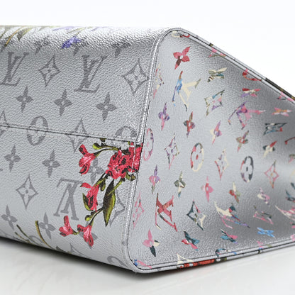 Louis Vuitton Metallic Monogram LV Garden OnTheGo MM Silver 8 of 8
