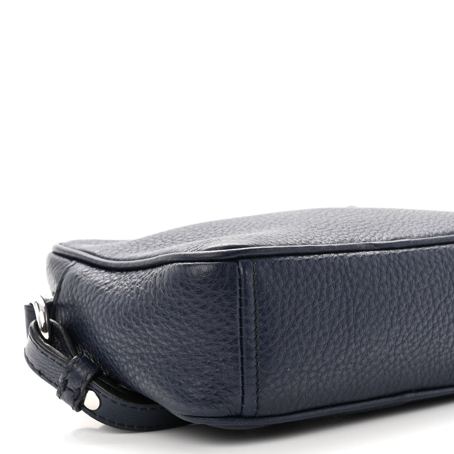 Vitello Daino Mini Camera Crossbody Bag Blue