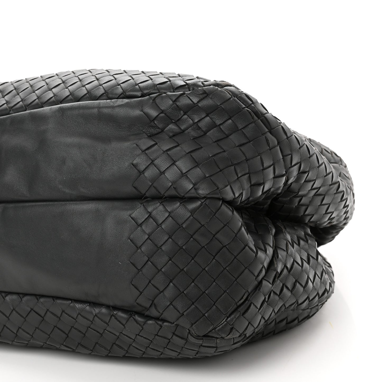 Nappa Intrecciato Medium Campana Hobo Black