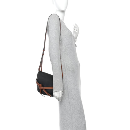 Loewe Grained Calfskin Small Gate Crossbody Bag Pecan Black 2 of 9