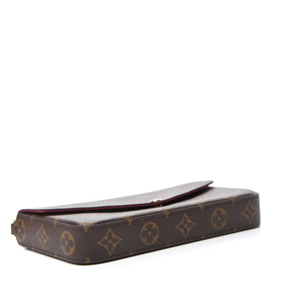 Louis Vuitton Monogram Pochette Felicie Chain Wallet Fuchsia 4 of 11