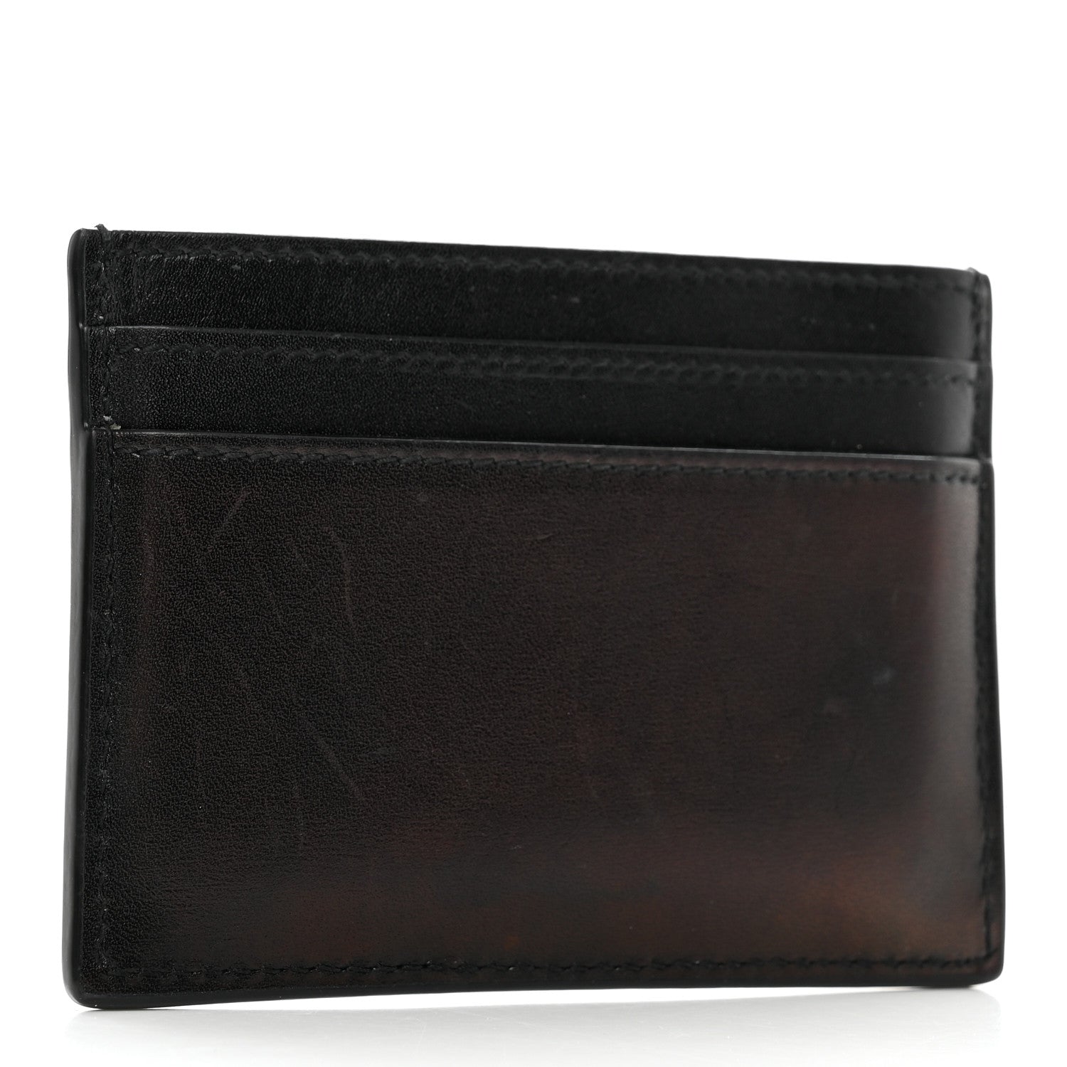 Saint Laurent Calfskin Monogram Credit Card Case Black 3 of 12