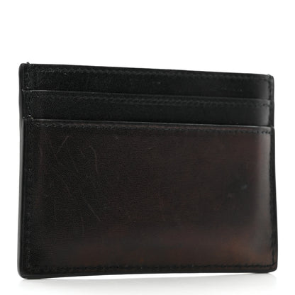 Saint Laurent Calfskin Monogram Credit Card Case Black 3 of 12