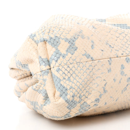 Bottega Veneta Goatskin Snakeskin Teen Pouch Cantaloupe 10 of 11