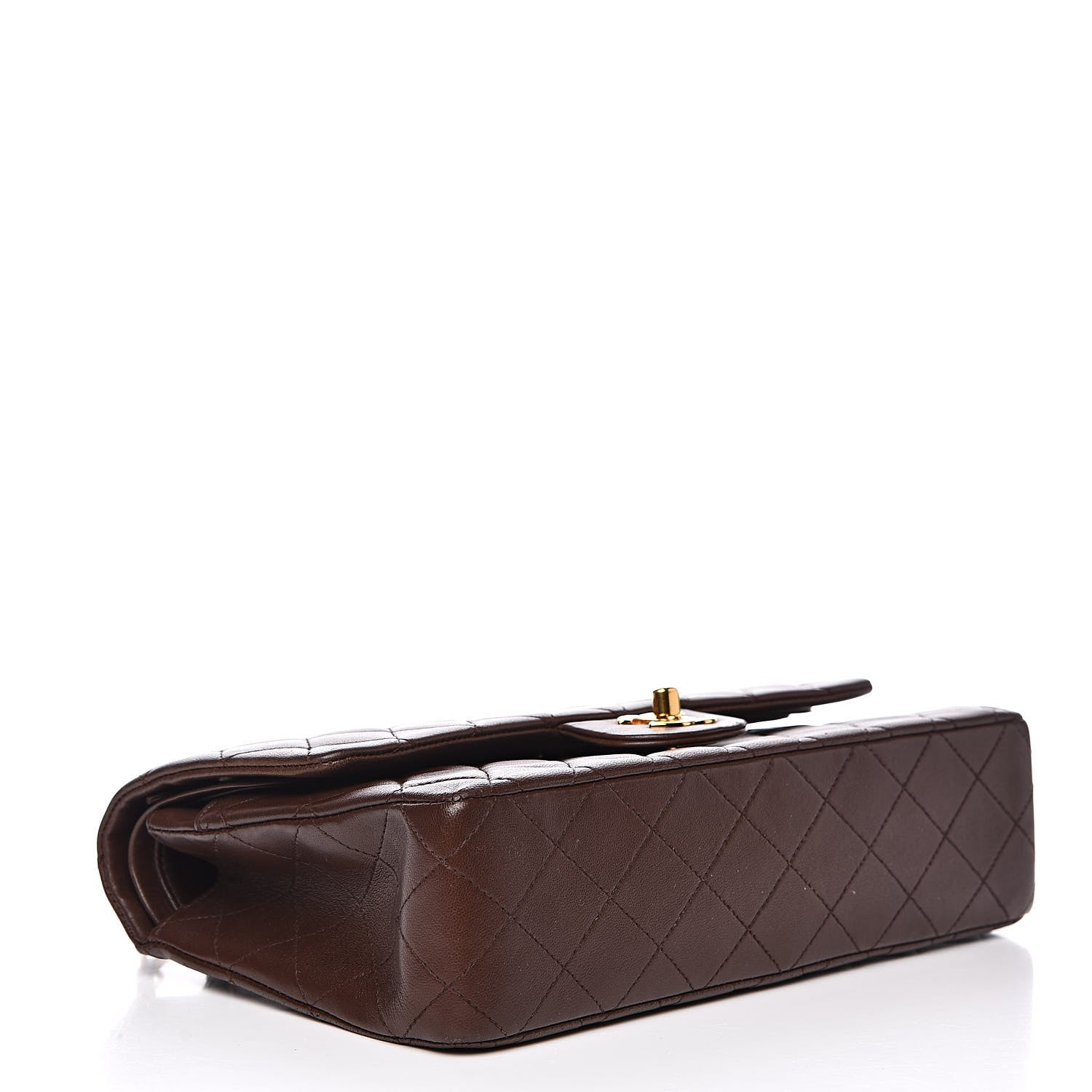 Chanel Lambskin Quilted Medium Double Flap Brown 4 of 19