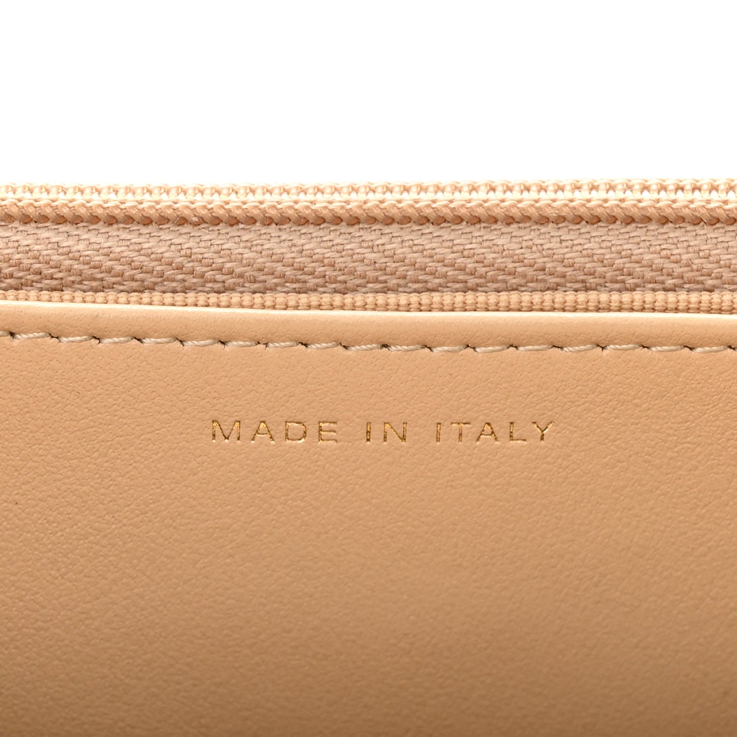 Caviar Quilted Wallet On Chain WOC Beige