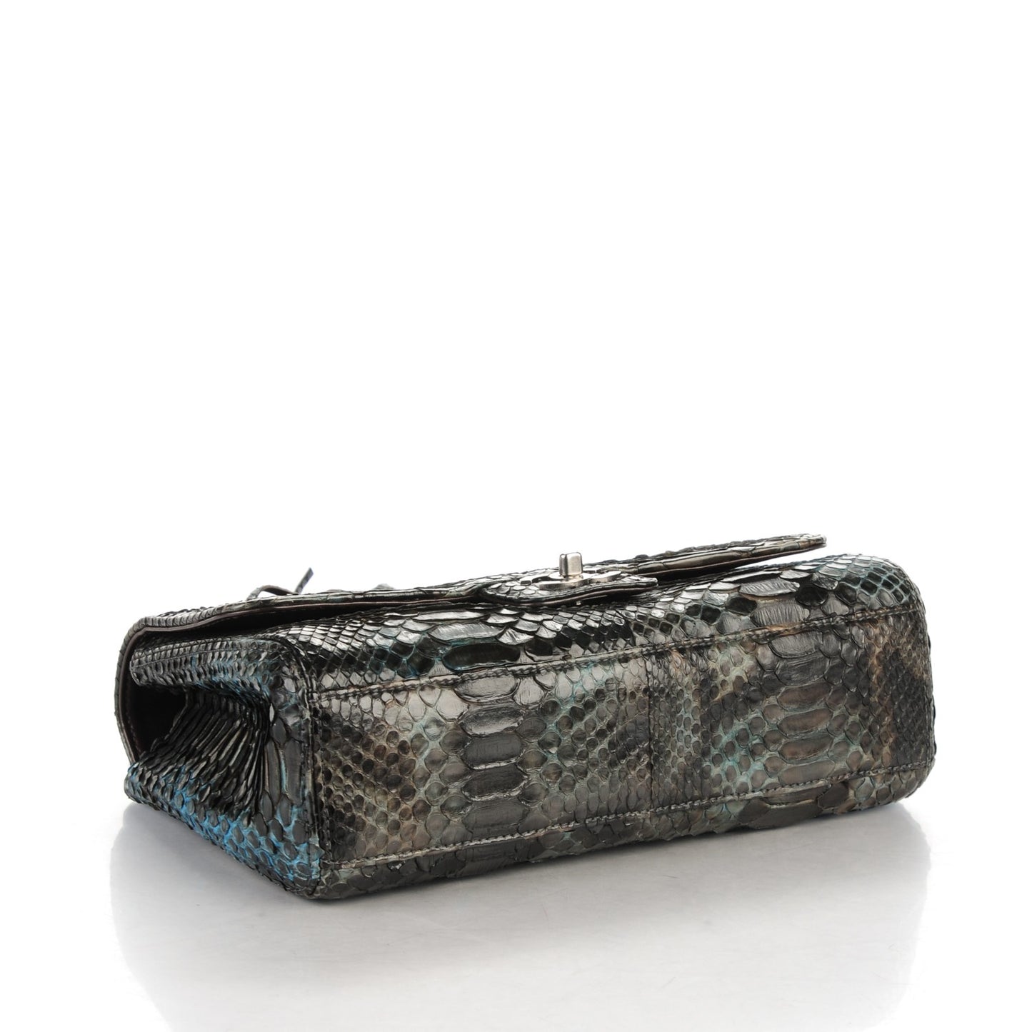 Python Medium Soho Tassel Flap Dark Blue Brown