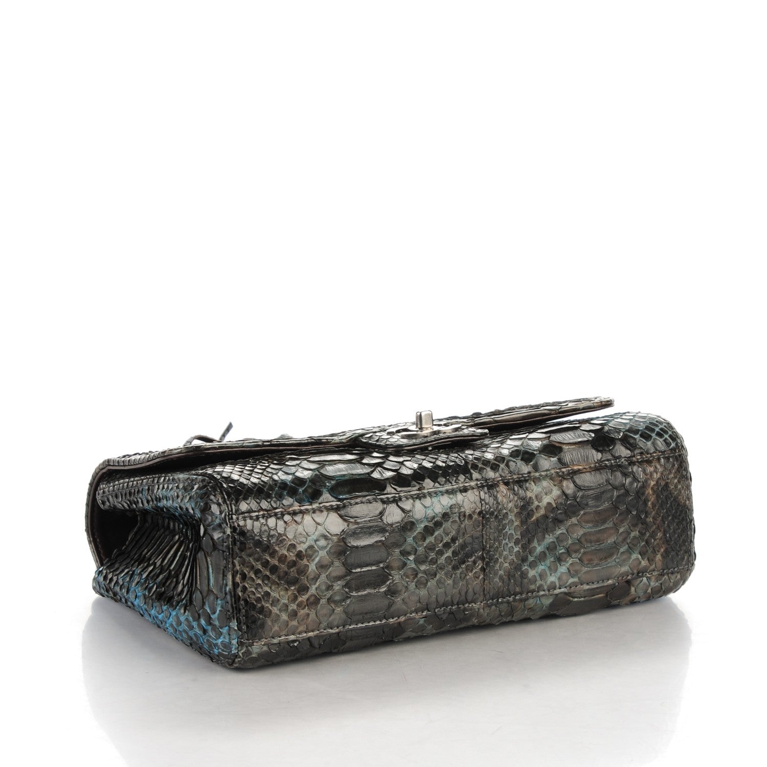 Chanel Python Medium Soho Tassel Flap Dark Blue Brown 4 of 8