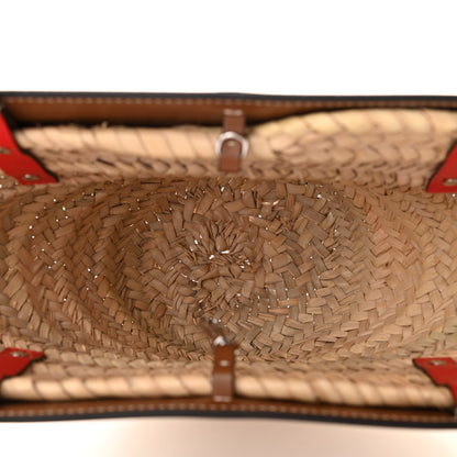 Christian Louboutin Woven Straw Small Loubishore Tote Beige 5 of 10