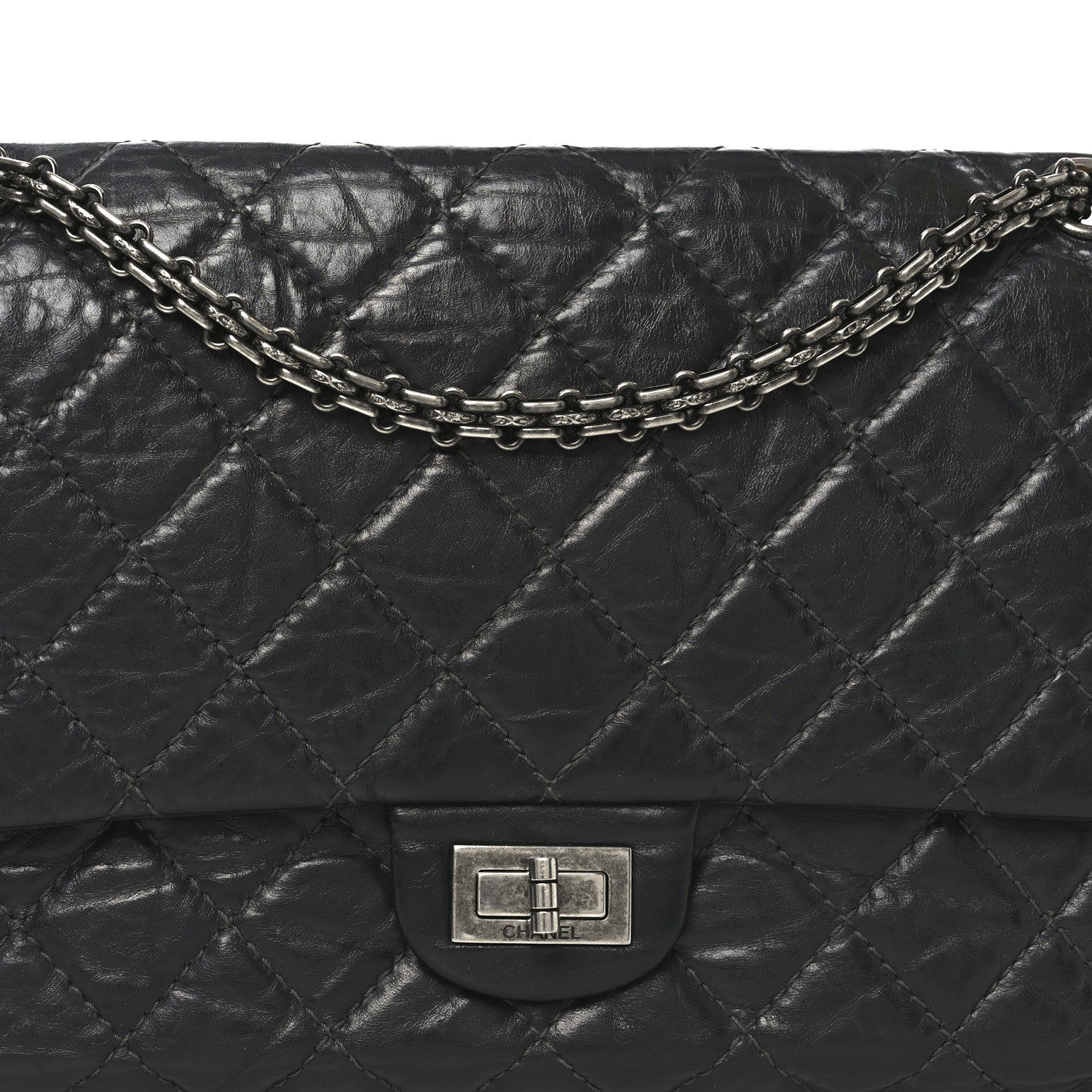 Chanel Aged Calfskin Quilted 2.55 Reissue 226 Flap Grey 8 of 10