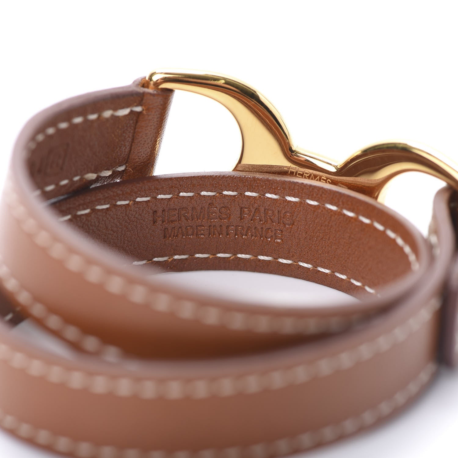 Hermes Barenia Baby Pavane Double Tour Bracelet XS Fauve 4 of 6