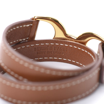 Hermes Barenia Baby Pavane Double Tour Bracelet XS Fauve 4 of 6