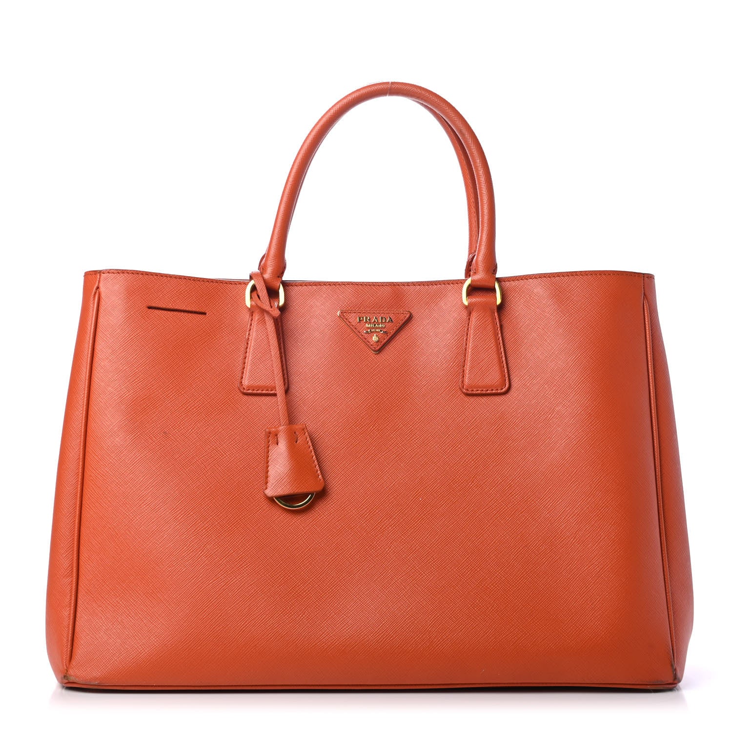 Prada Saffiano Lux Large Tote Papaya 1 of 4