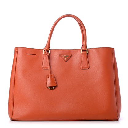 Prada Saffiano Lux Large Tote Papaya 1 of 4