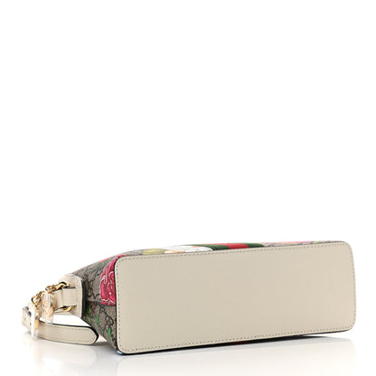 Gucci GG Supreme Monogram Flora Web GG Small Ophidia Dome Shoulder Bag White 4 of 10