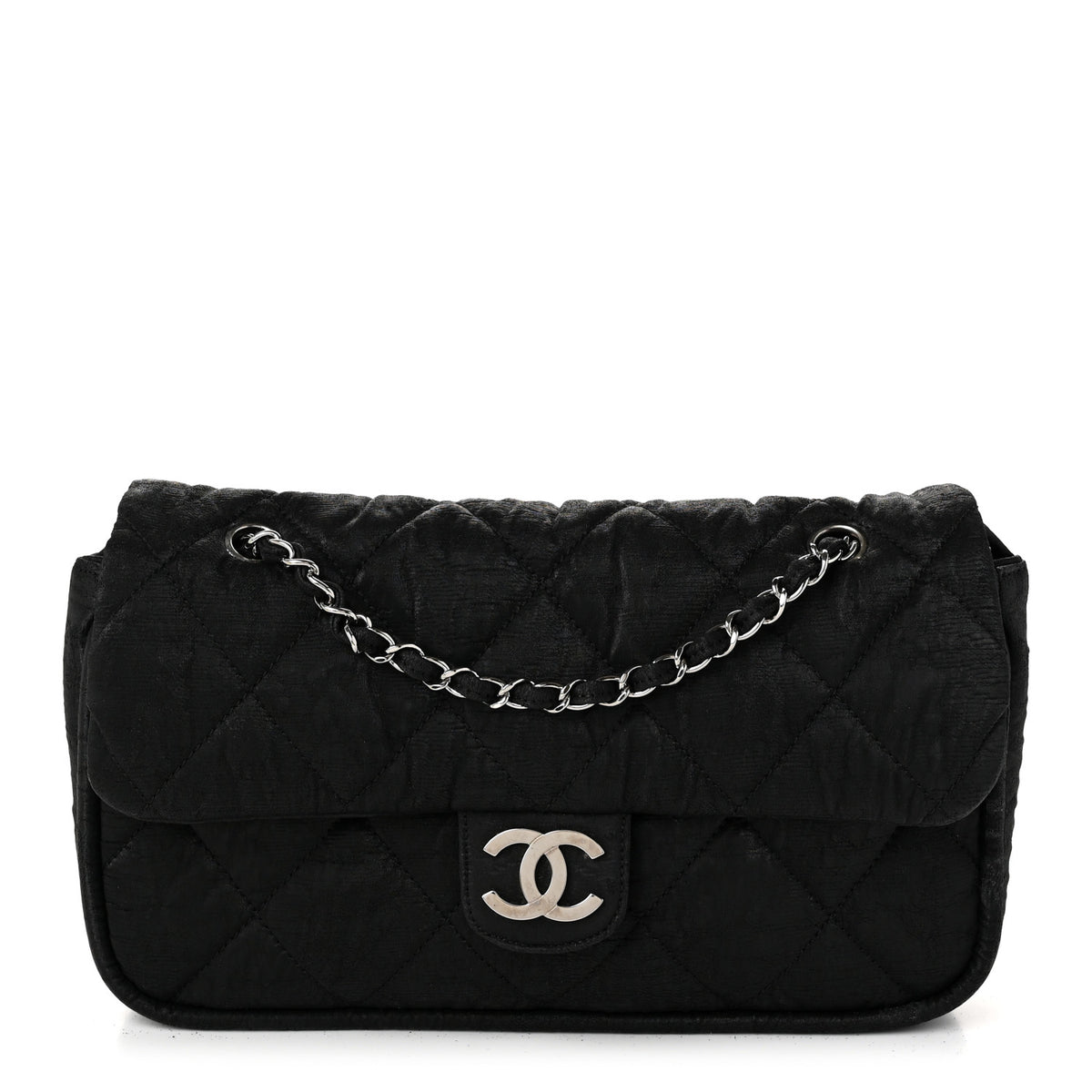 Coated Canvas Quilted Le Marais Flap Black