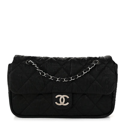 Chanel Coated Canvas Quilted Le Marais Flap Black 1 of 10