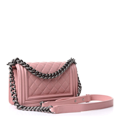 Chanel Lambskin Quilted Small Boy Flap Light Pink 2 of 11