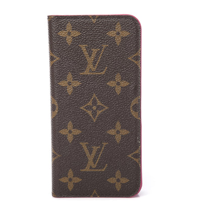 Louis Vuitton Monogram iPhone X Folio Case Rose Pop 1 of 6