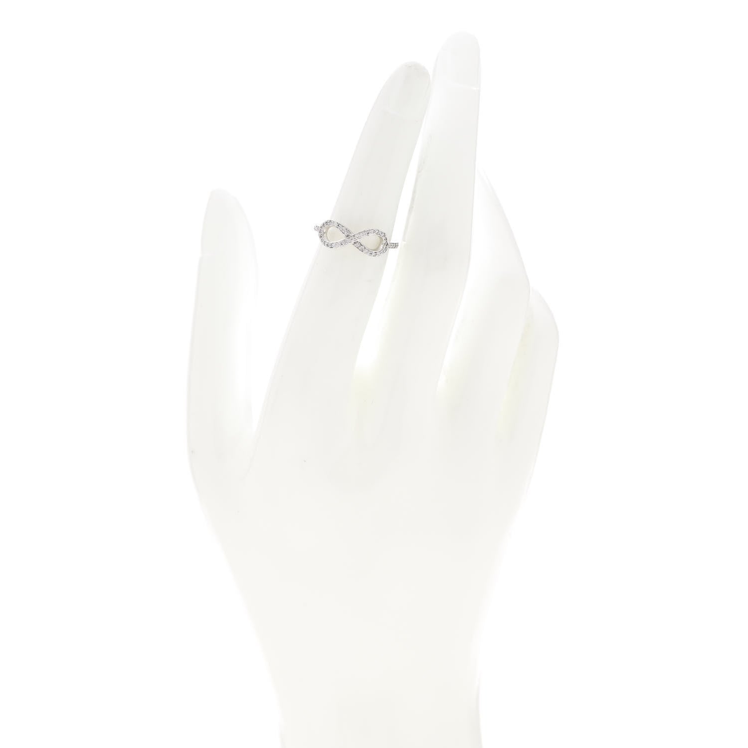 Tiffany Platinum Diamond Infinity Ring 49 5 2 of 6