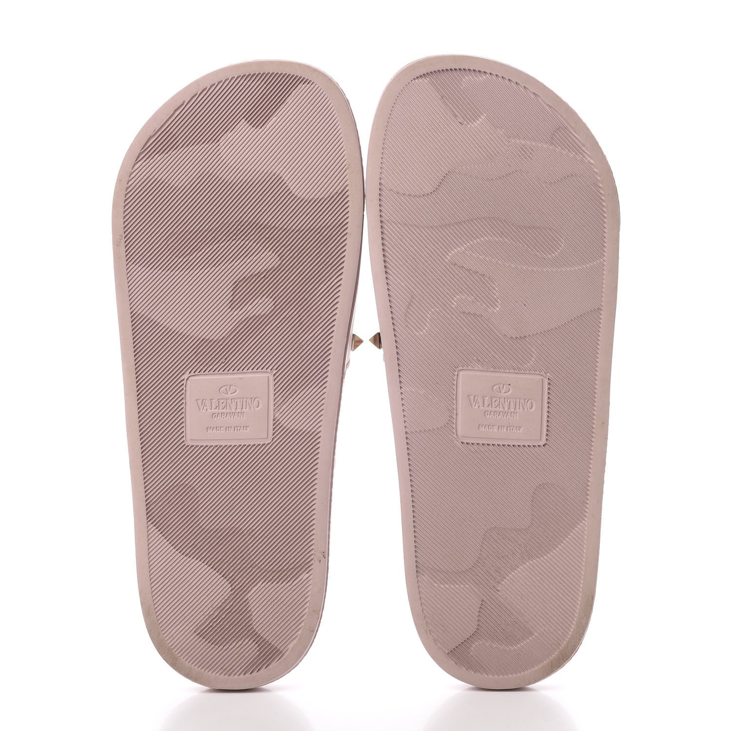 Valentino Garavani Rubber Rockstud Slide Sandals 39 Poudre 5 of 10