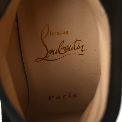 Christian Louboutin Veau Velours Specchio 100 Delicotte Booties 36 Black Gold 6 of 7