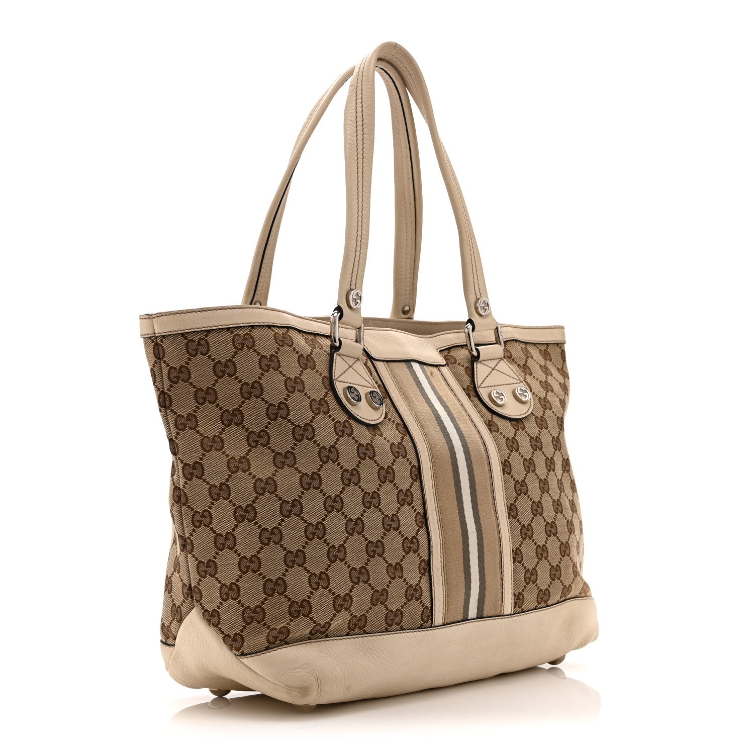 Gucci Monogram Web Sunset Tote Off White 3 of 16