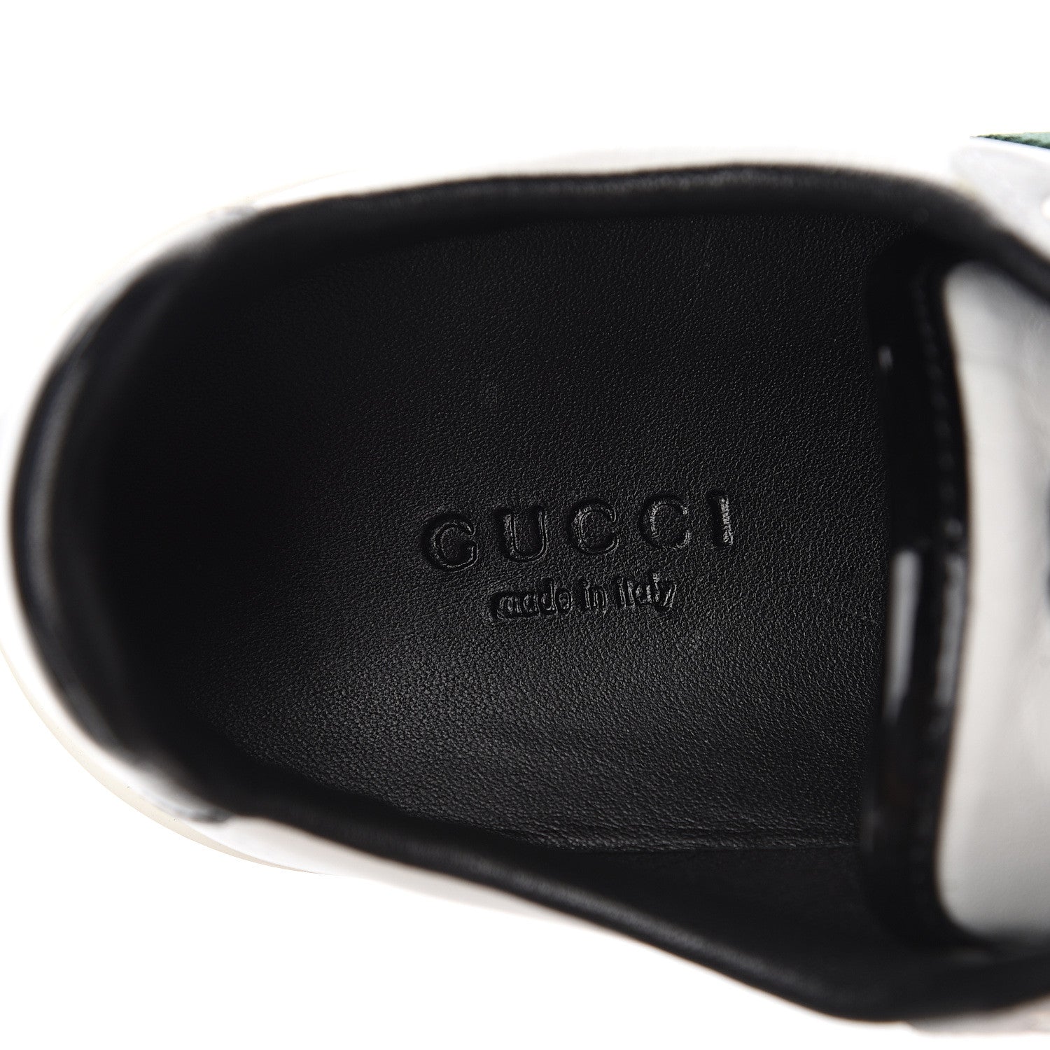 Gucci Calfskin Patent Web Mens GG Sneakers 36.5 White 7 of 9