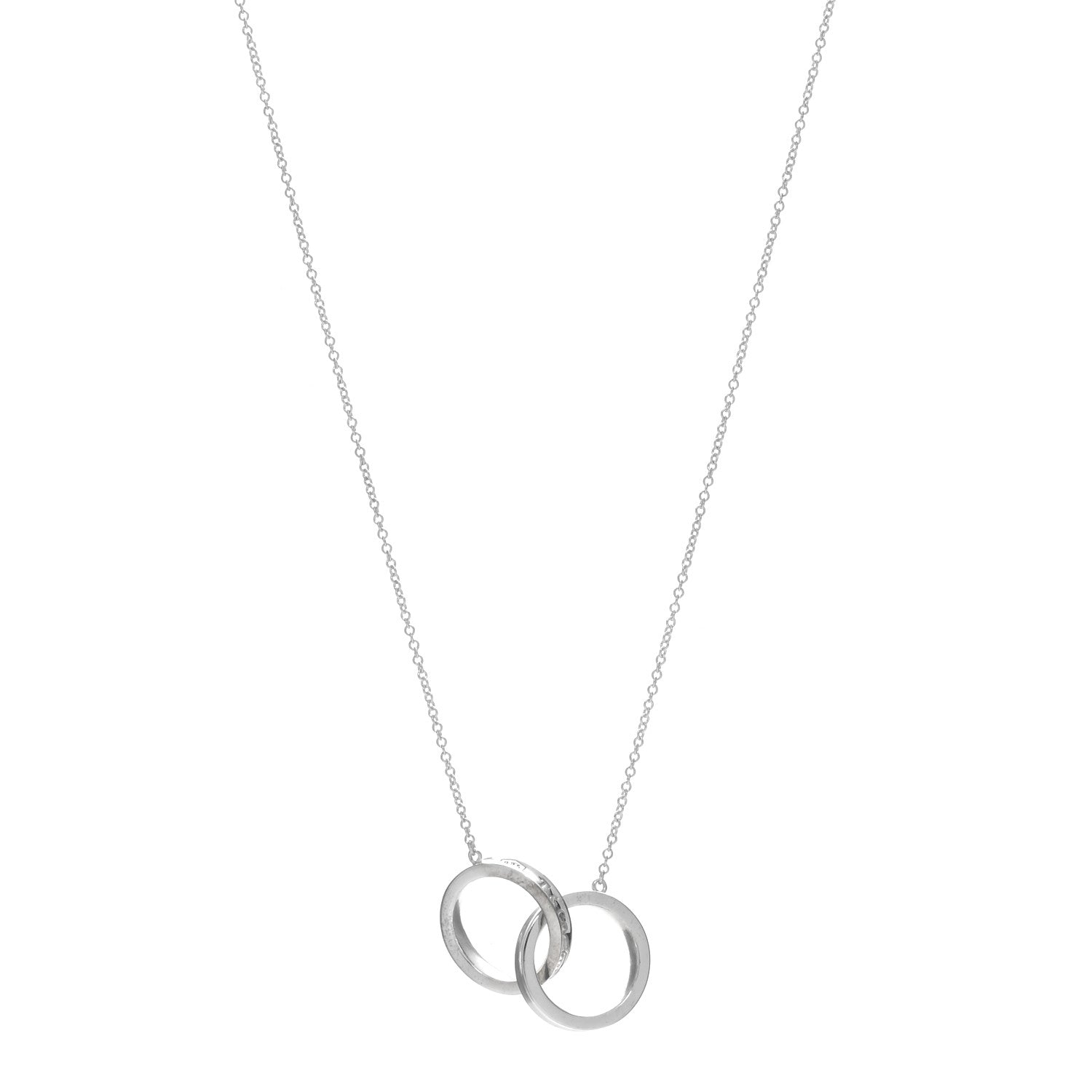 Tiffany Sterling Silver 1837 Interlocking Circles Pendant Necklace 1 of 4
